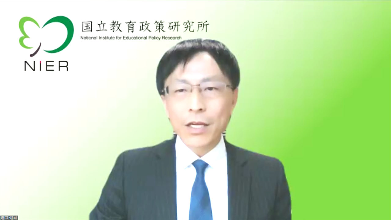 オンラインで報告する露口健司・愛媛大大学院教授