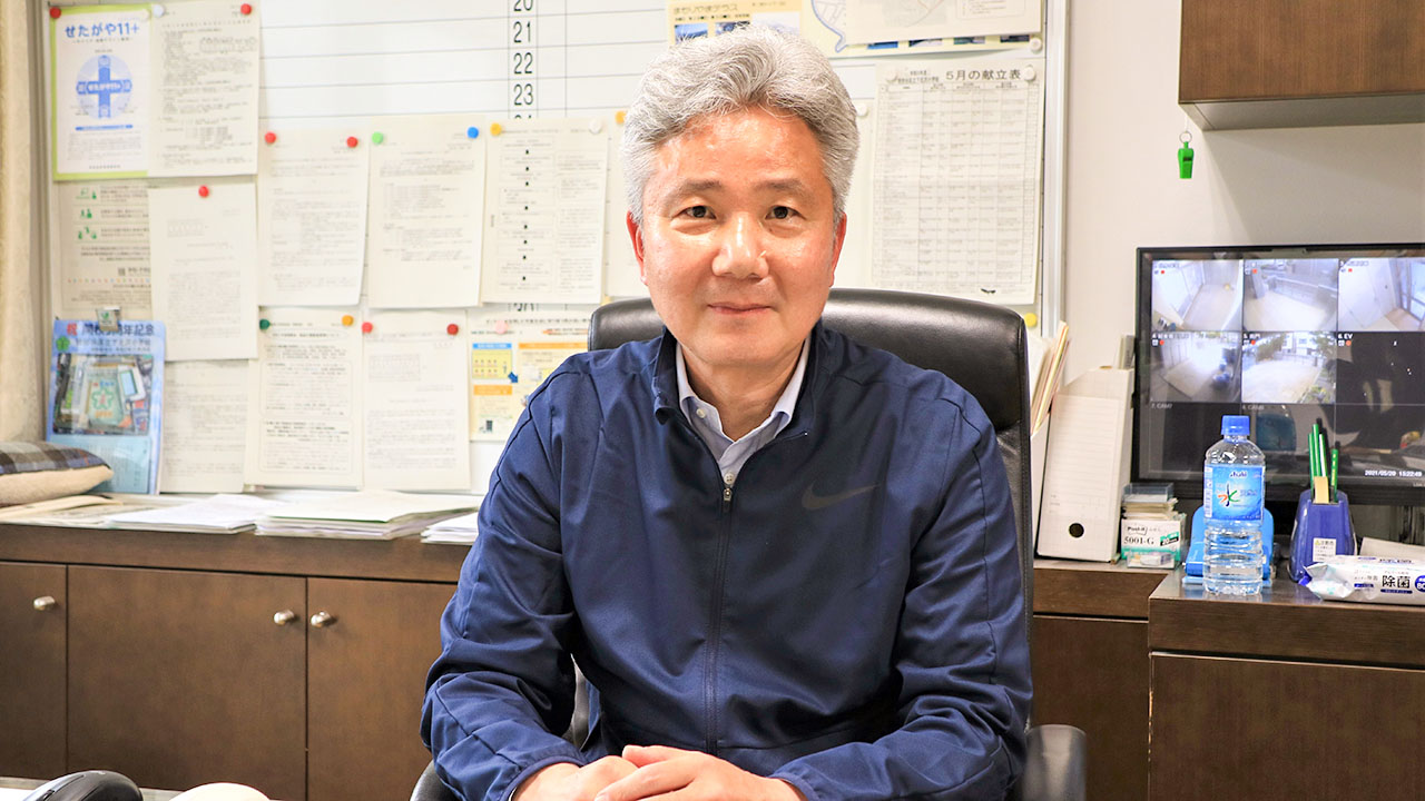 大字全連小会長（今年5月20日撮影）