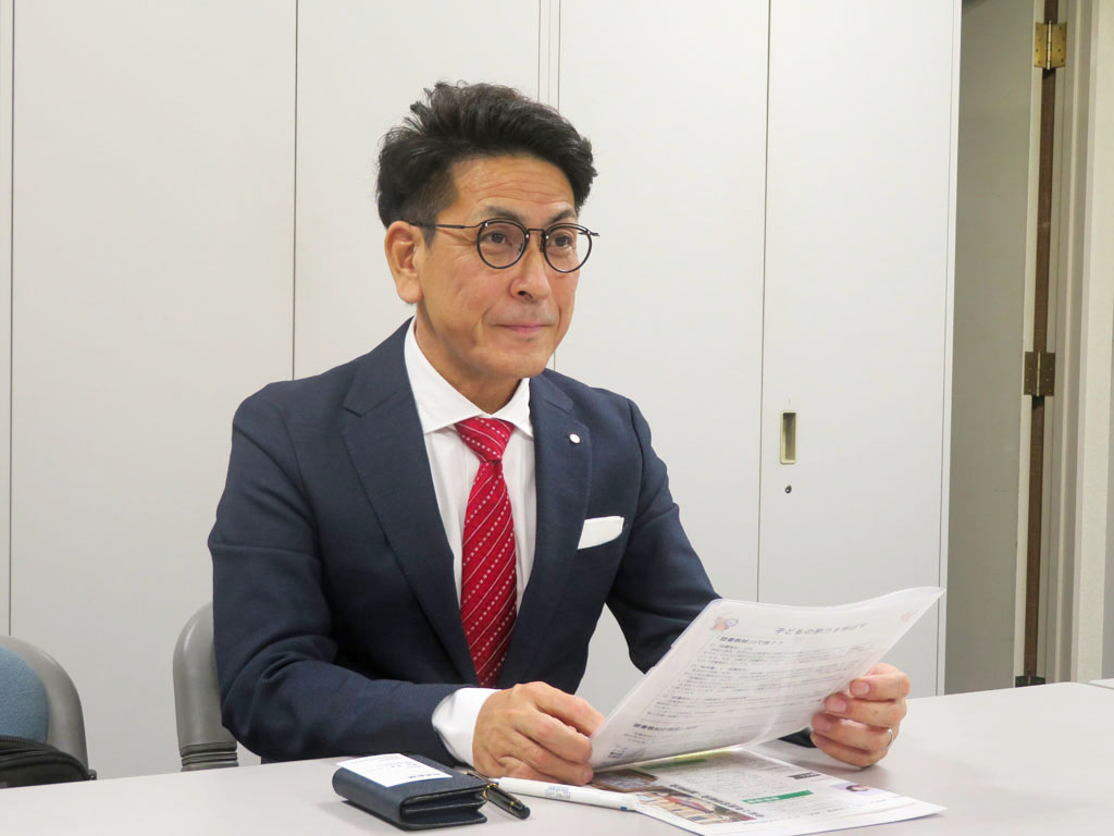 子どもも保護者も、GIGAスクール構想の目的を理解することが重要だと語る清水会長（2020年撮影）