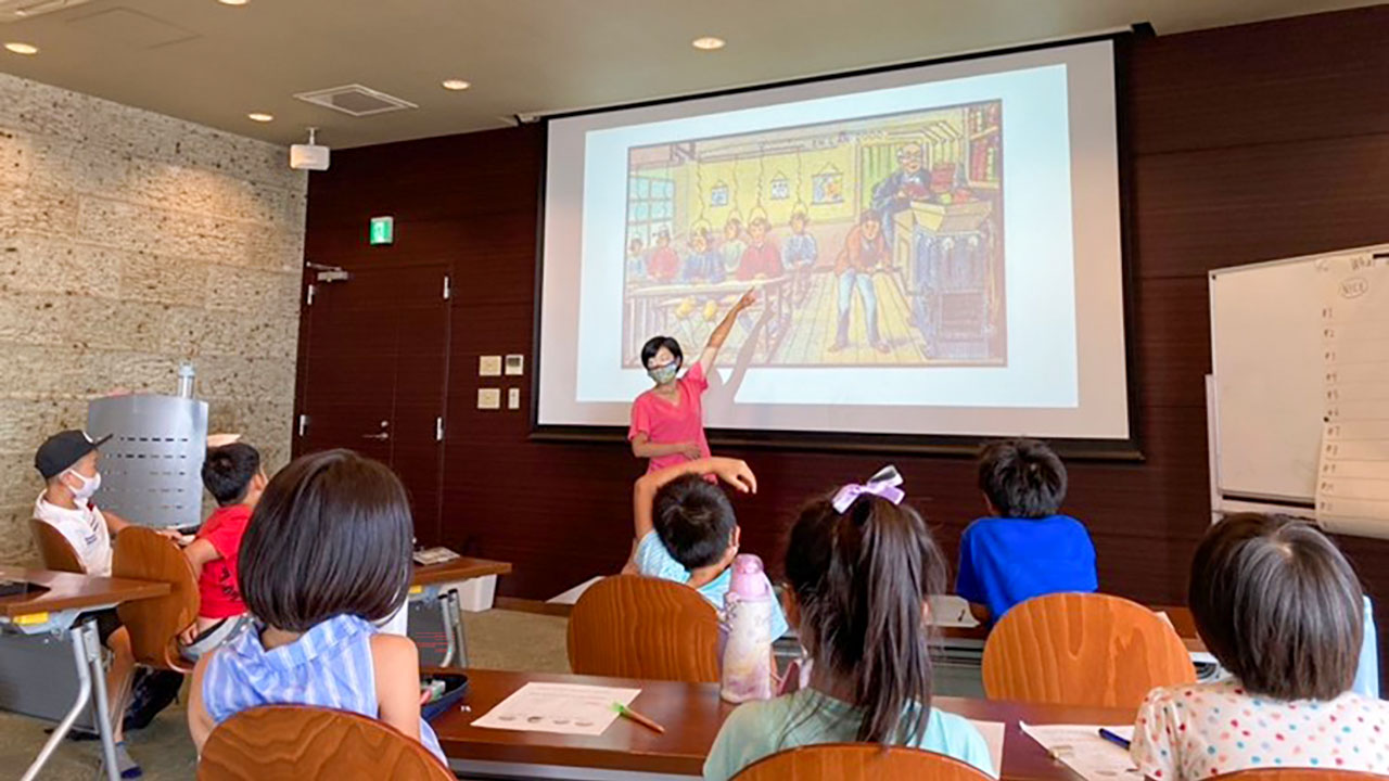 小学生を対象とした、メディア・リテラシーについての夏の特別授業（澤さん提供）