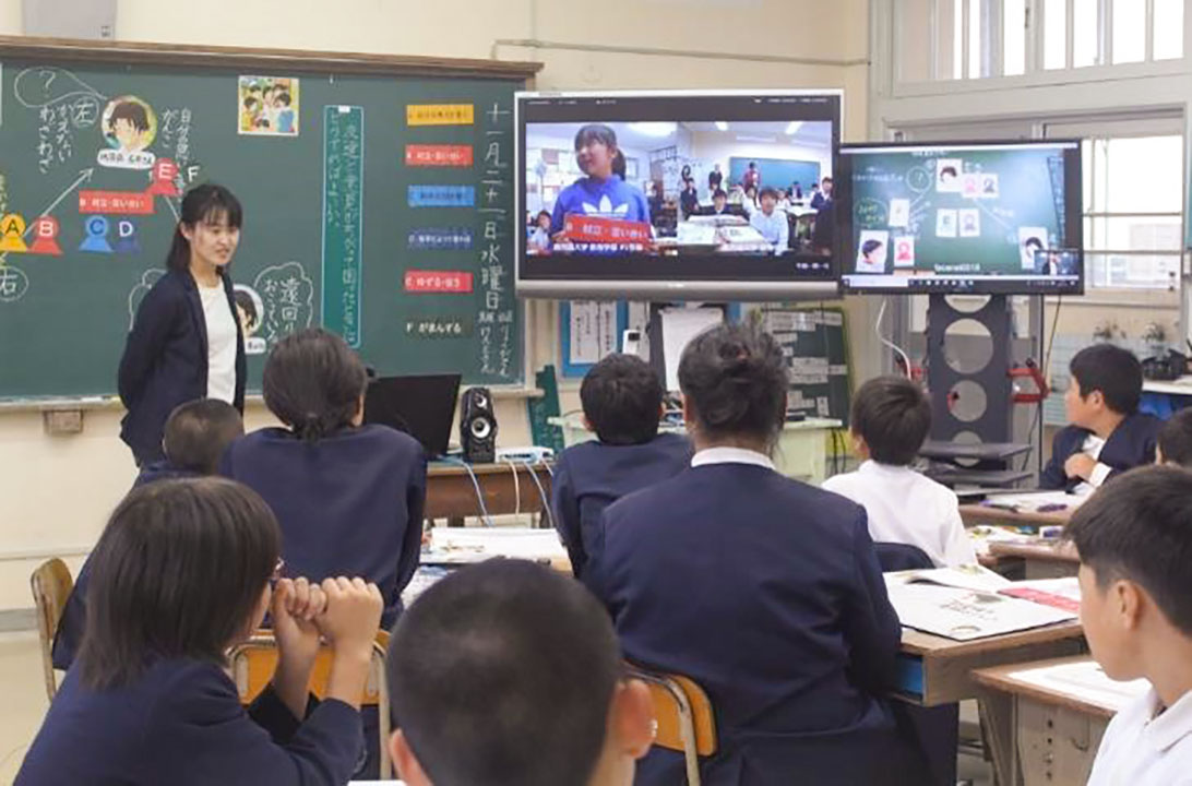 GIGA端末を活用した授業の様子（山口教頭提供