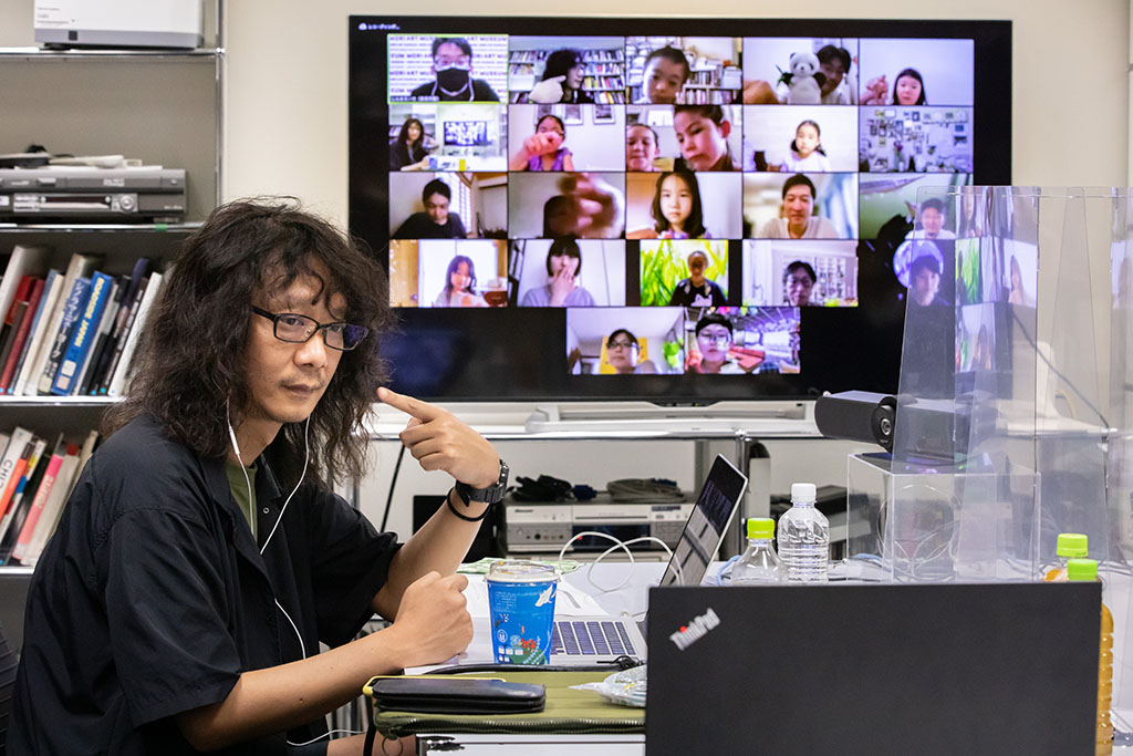 「Meet the Artists」　山本高之「イクトゥス」実施風景（2021.6.5）　撮影：田山達之、写真提供：森美術館