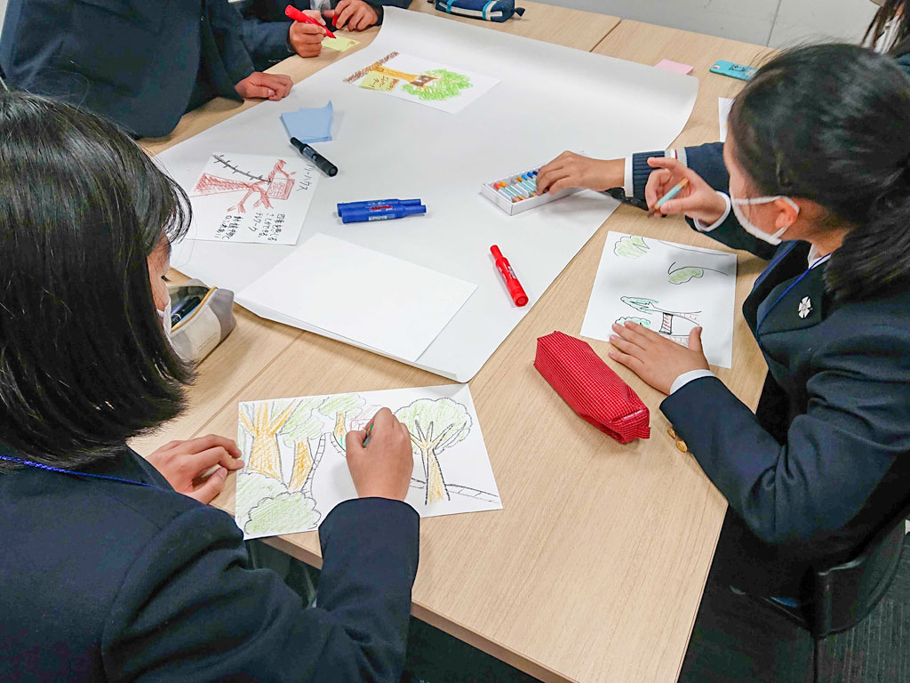 未来の森林の姿を提案 中学生がワークショップ