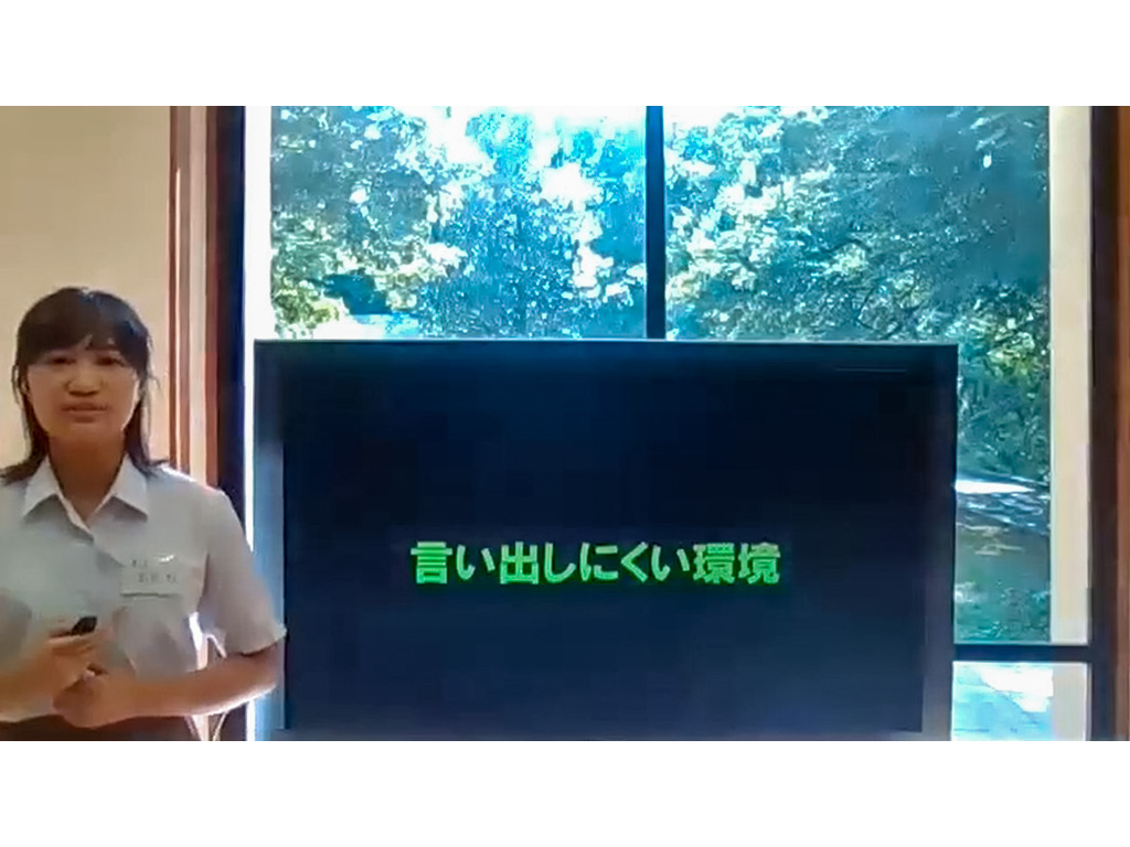 メンバーが他の生徒に、コロナによる差別について問題提起した動画