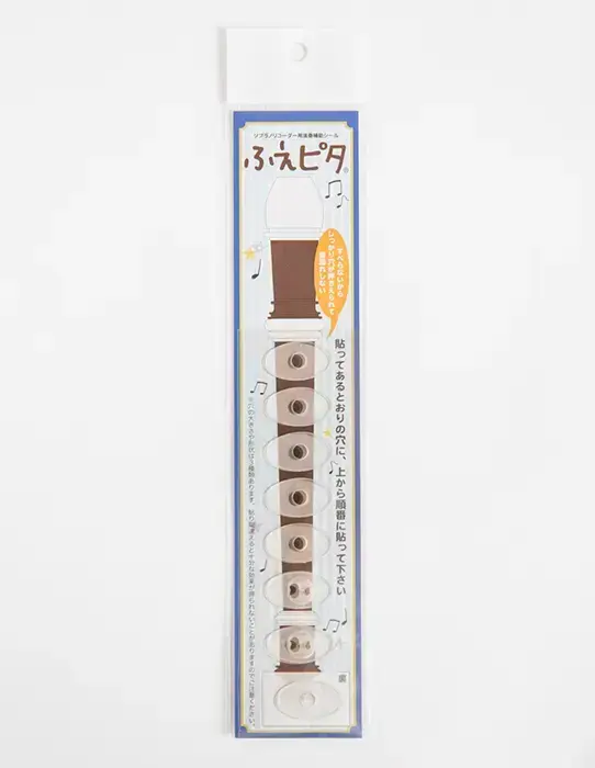 ソプラノリコーダー用演奏補助シール ふえピタ　1,320円（税込）　アイディア・パーク