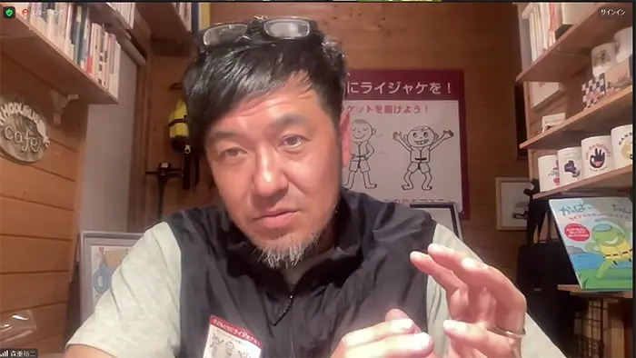 ライフジャケットには「ニーズがある」と確信していると話す＝オンラインで取材