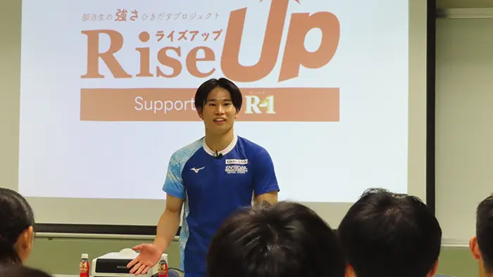 パリ五輪・体操男子団体金の萱選手 母校で後輩らに指導