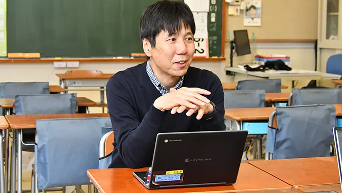 GIGAスクール構想をきっかけに校務DXに関わるようになった＝撮影：宮島折恵