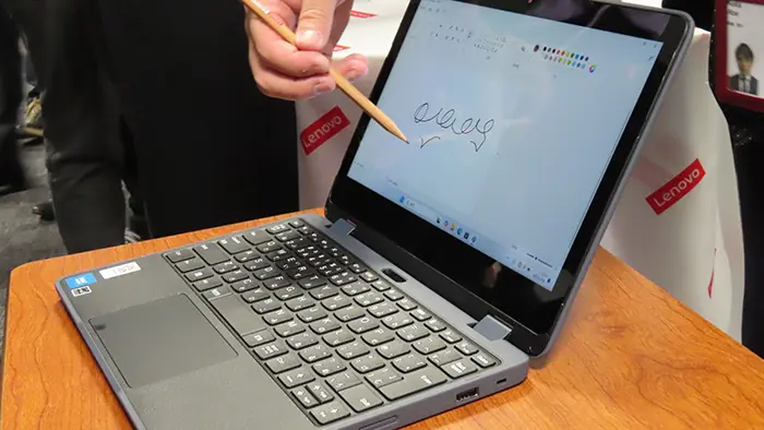 鉛筆をタッチペンに GIGA端末の更新でレノボが新モデル