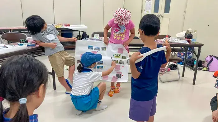 「Thinkers サマーキャンプ in 福岡 2024」での子どもたちの様子