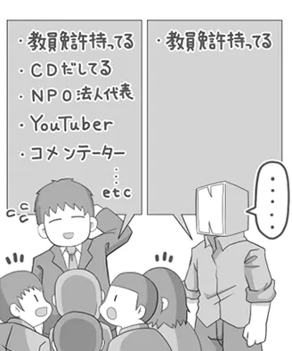 拙著『先生が複業について知りたくなったら読む本』（学事出版）より：パパ頭さん作