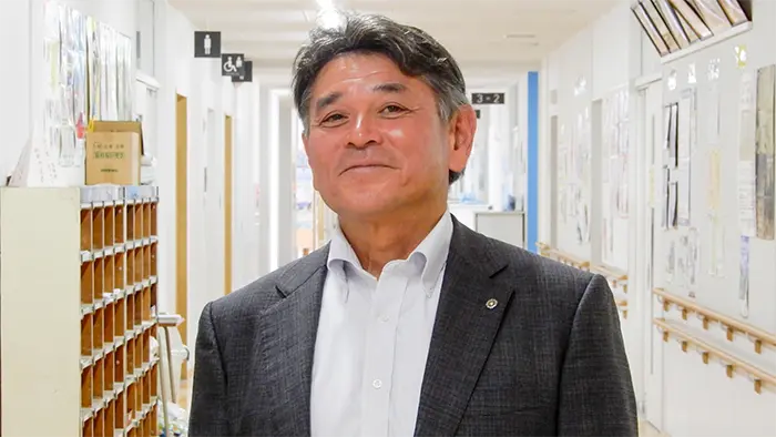 2年目の全日中会長として意気込みを語る青海校長＝撮影：板井海奈