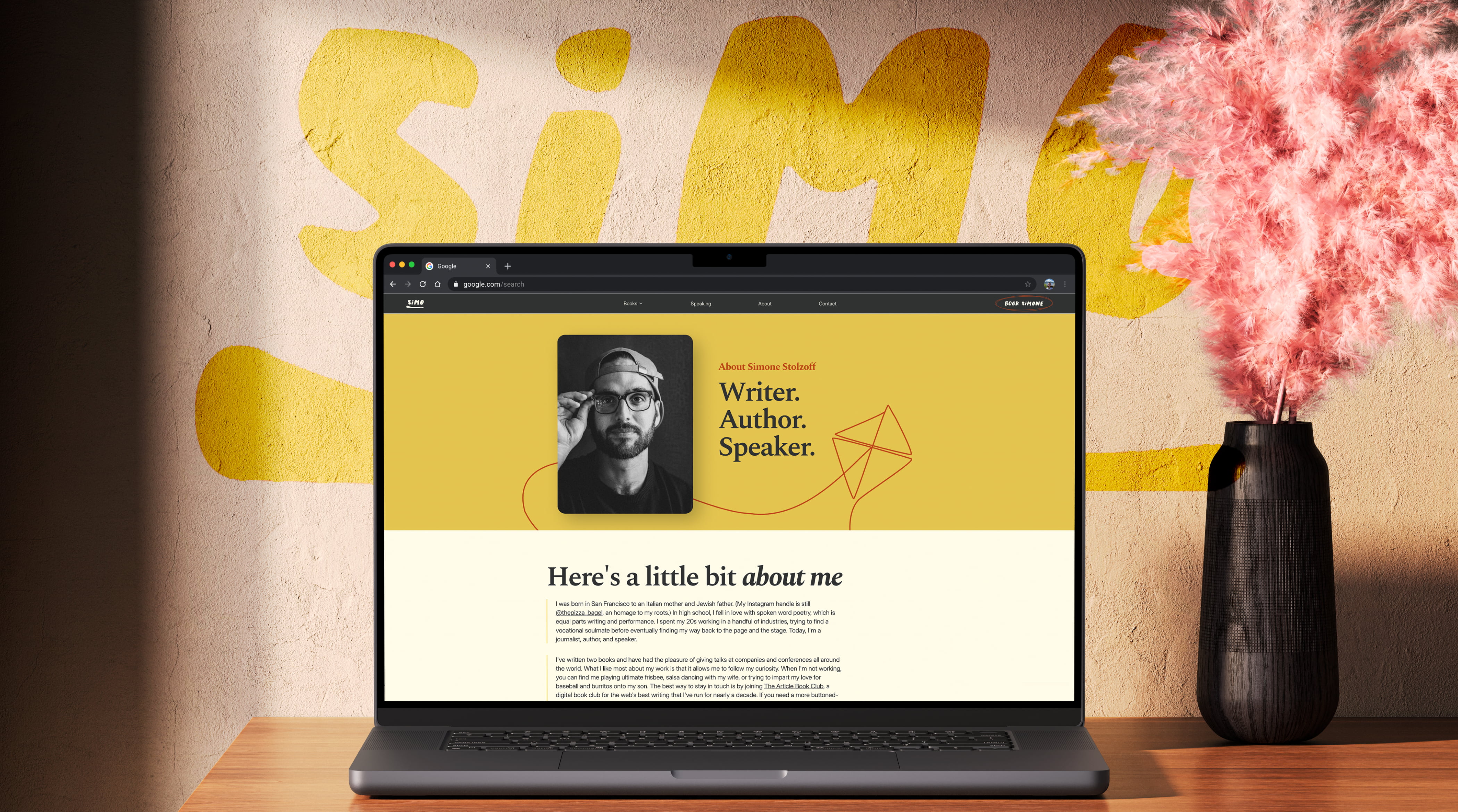 Custom web design of Victoria Pelletier's new site displayed on iPhones.
