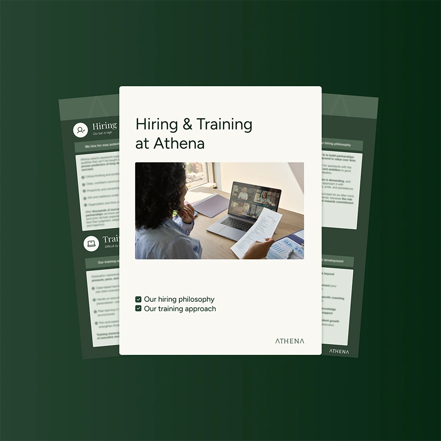 How Athena Selects the Top 1% — and Trains Them to Hit the Ground Running
