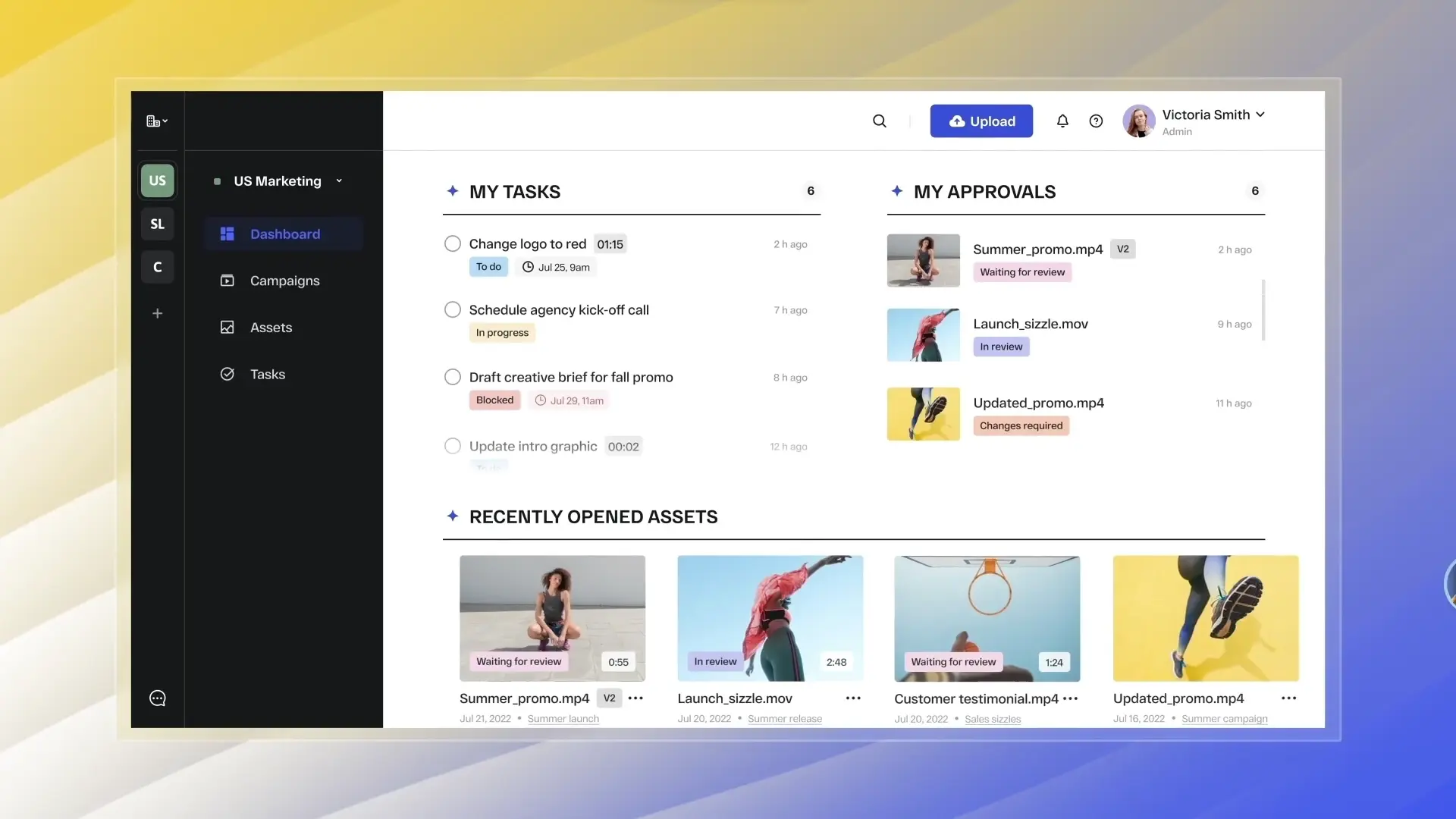 Streamwork dashboard