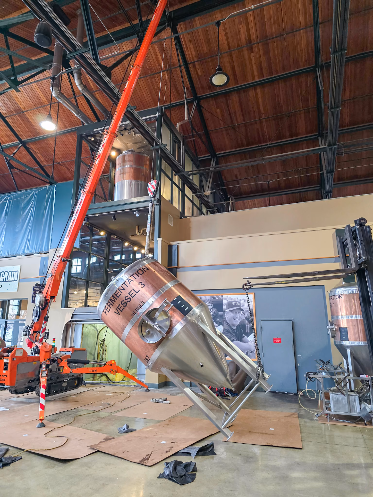 TSR's mini carne lifting product at a distillery