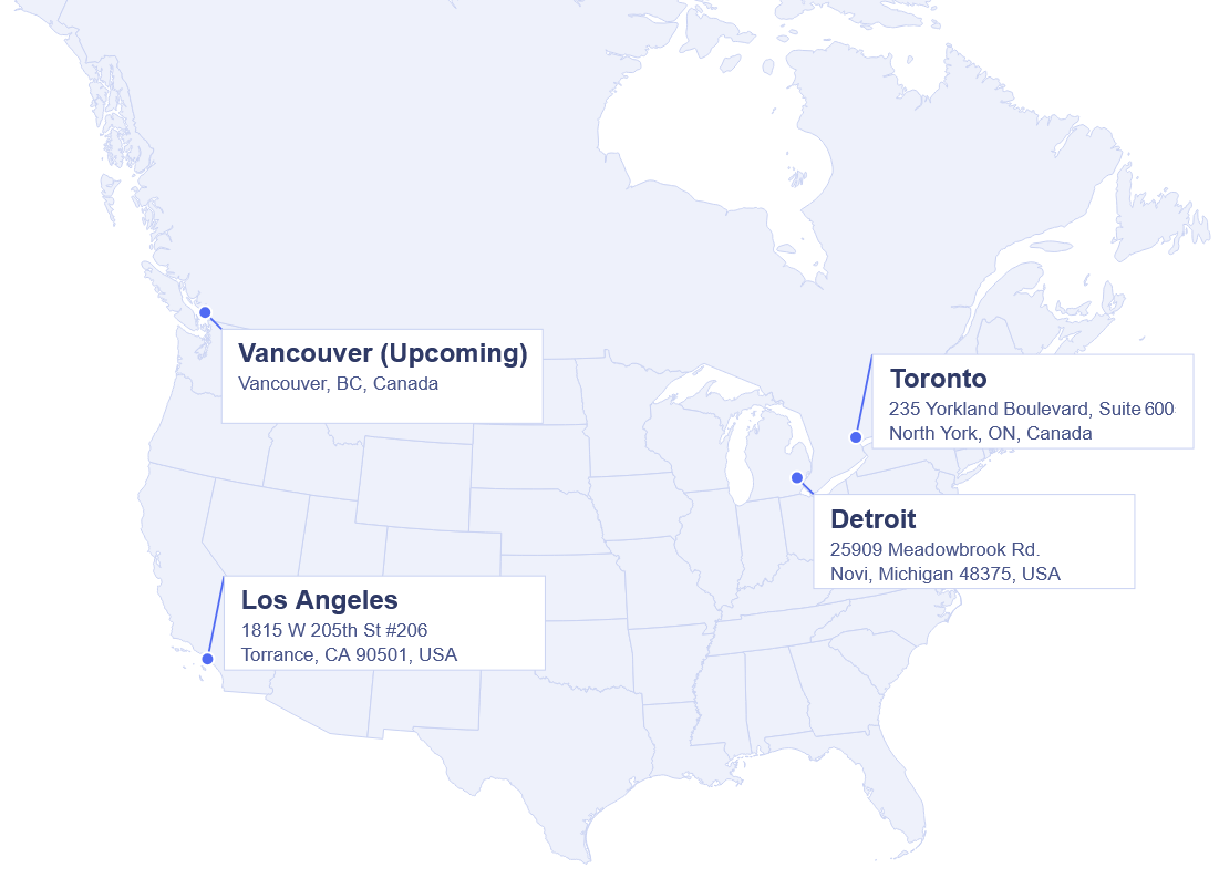 image of USA map with locations