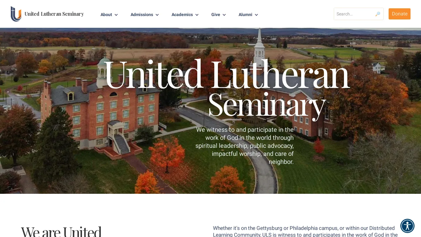 United Lutheran Seminary's new website