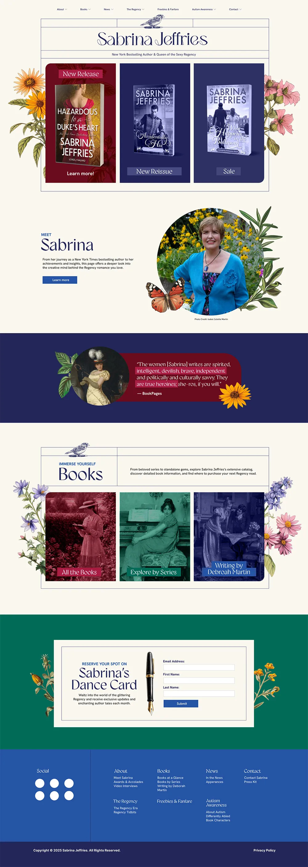 The Home page layout.