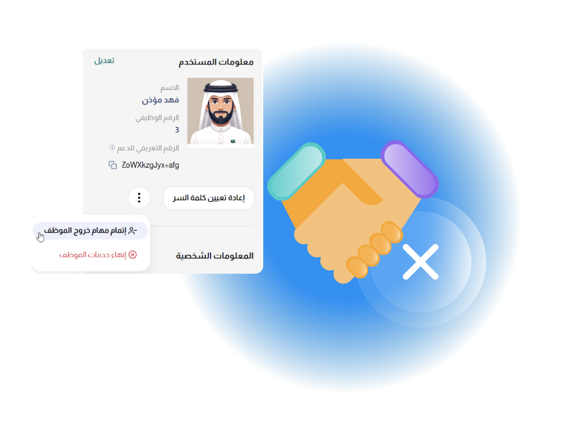 إدارة إنهاء خدمات الموظفين والتسوية النهائية
