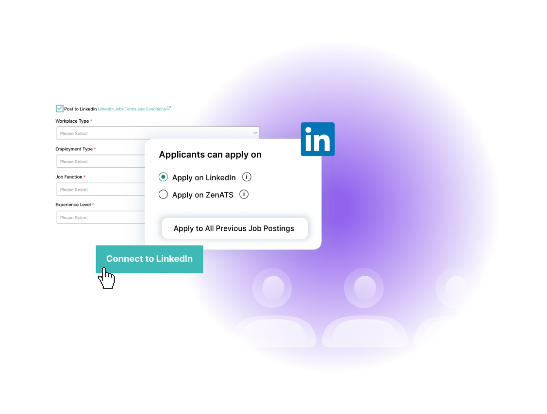 نشر الشواغر على LinkedIn والتكامل مع LinkedIn Apply Connect 