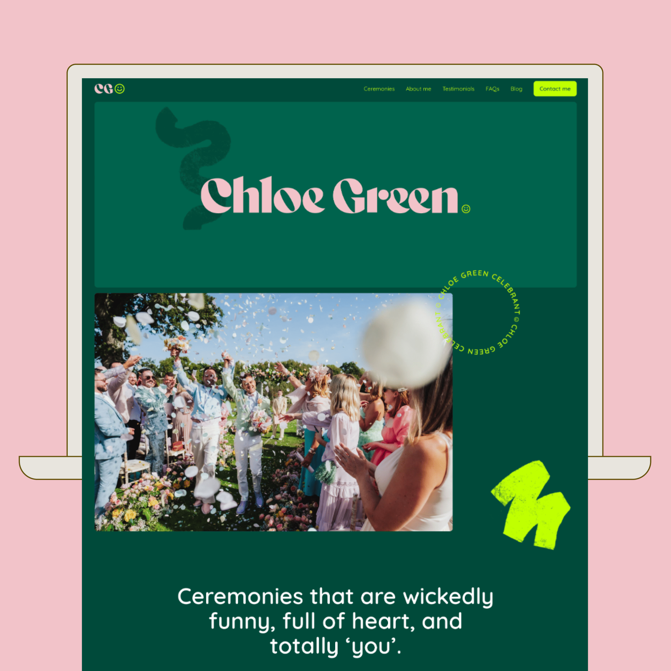 Chloe Green's vibrant website design