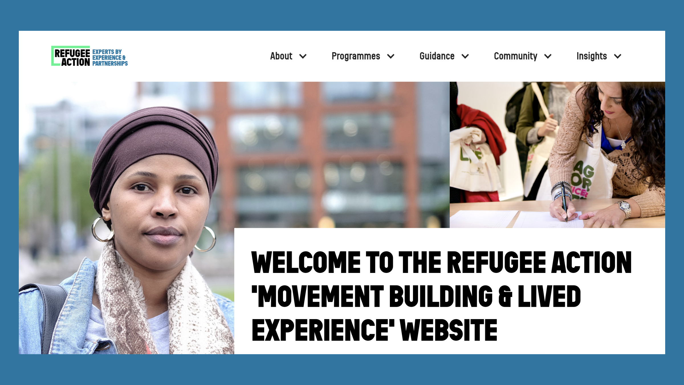 Refugee Action homepage