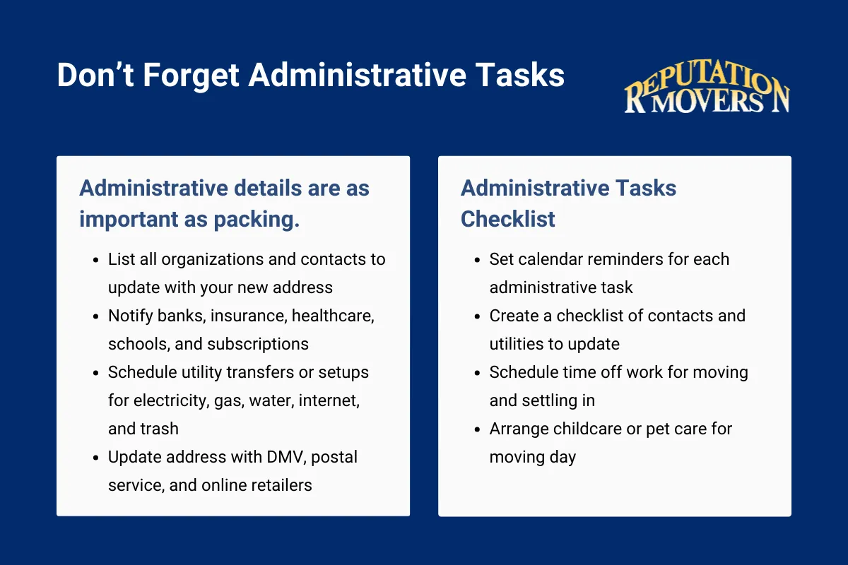 Don’t Forget Administrative Moving Tasks