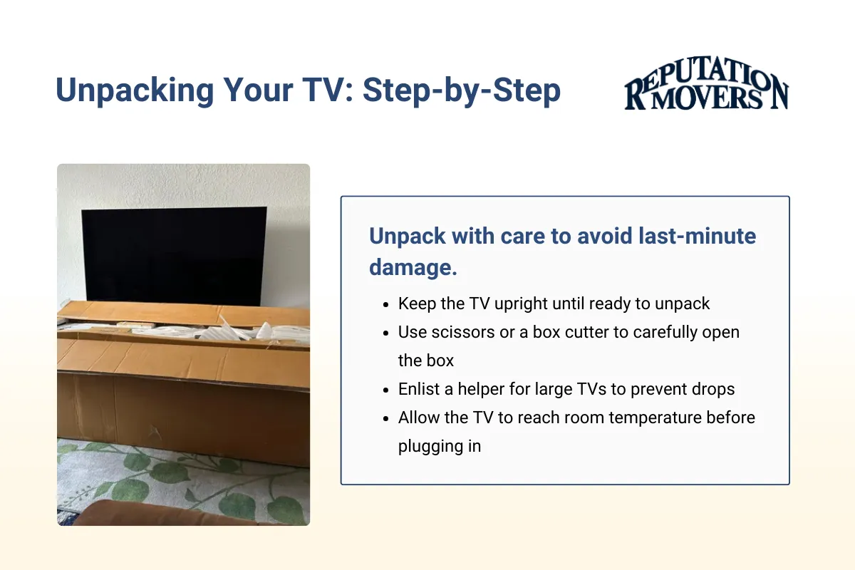 Unpacking Your TV Safely