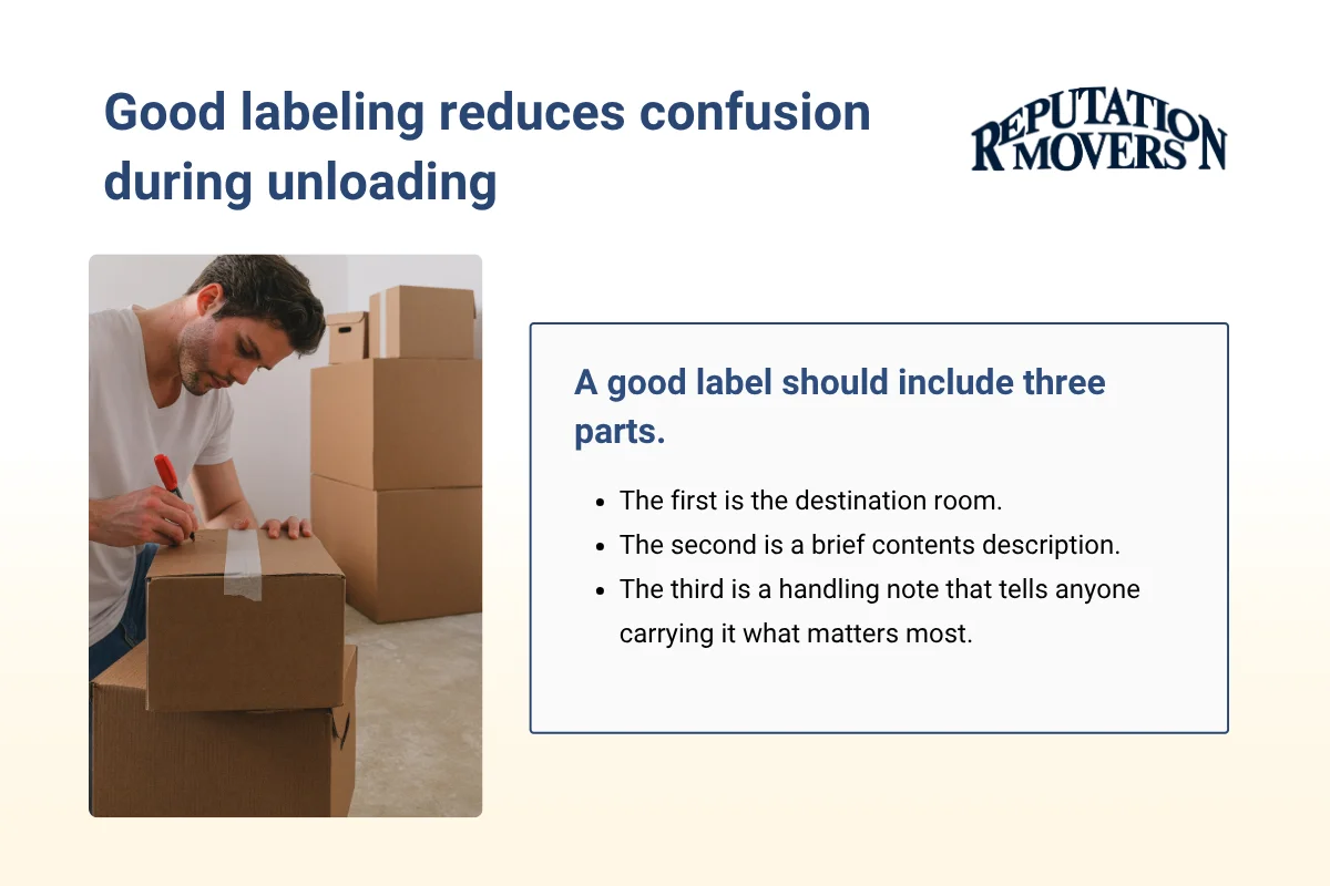 Good labeling reduces confusion during unloading.webp