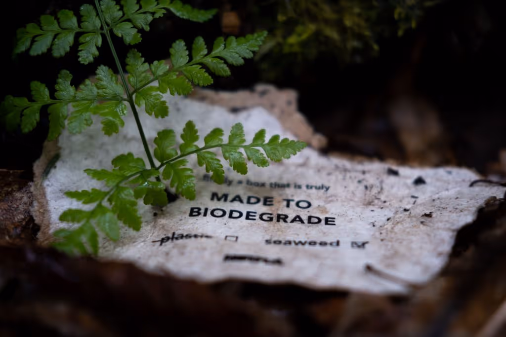 100% home compostable Notpla coating 