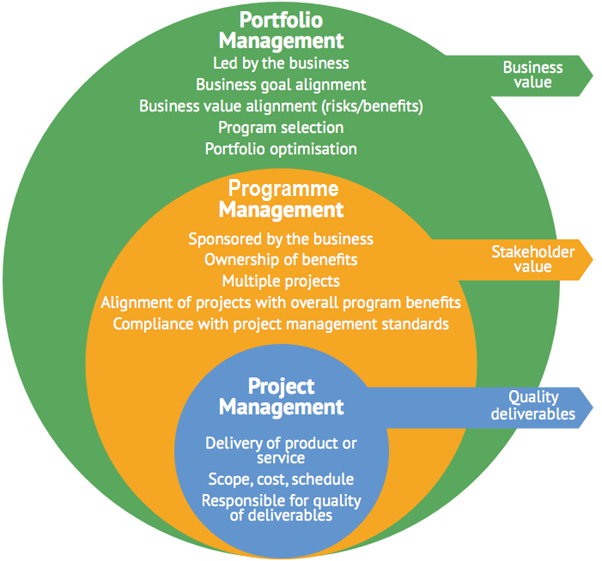 Portfolio vs Program vs Project Management