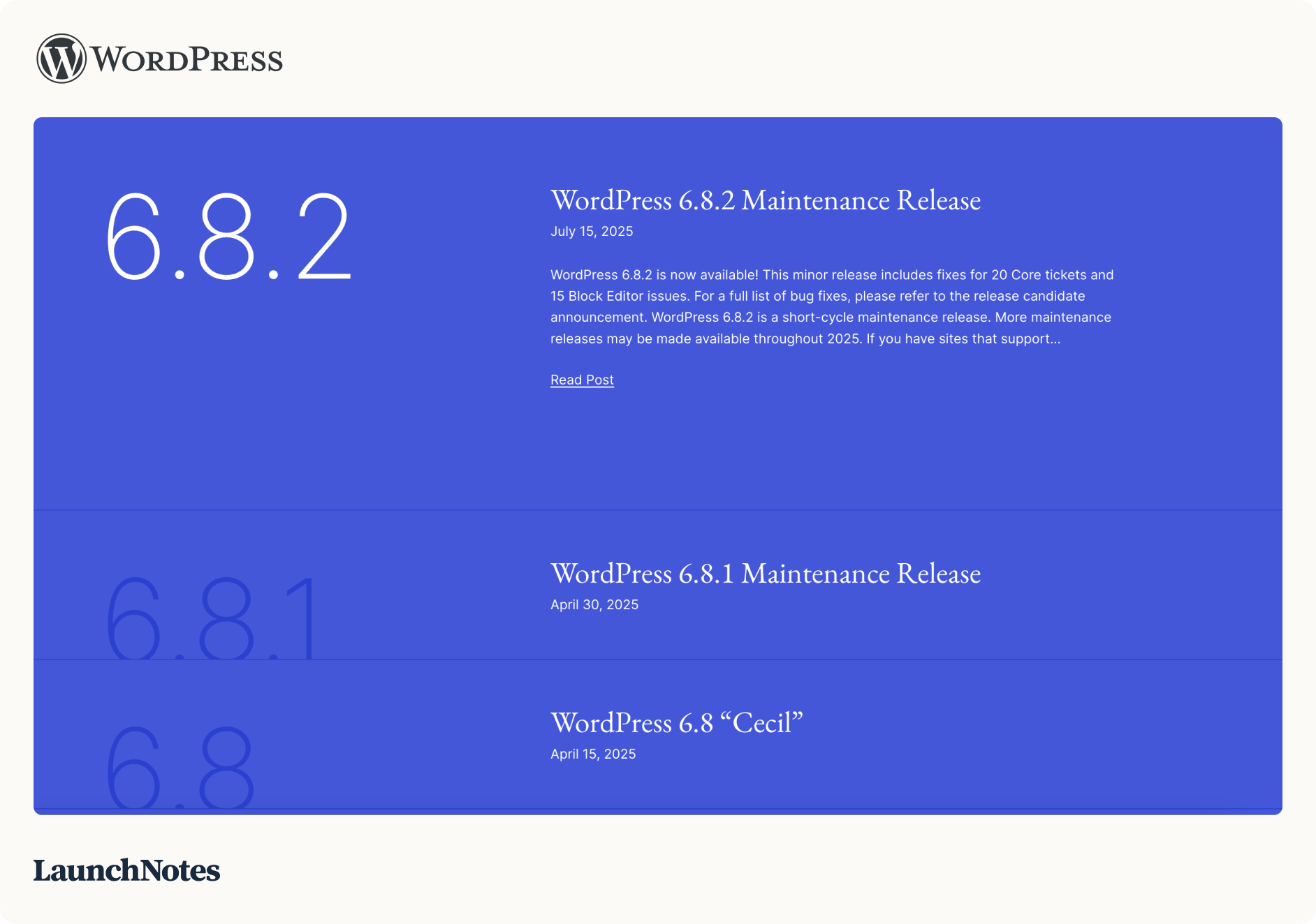 WordPress: Community-Driven Changelogs