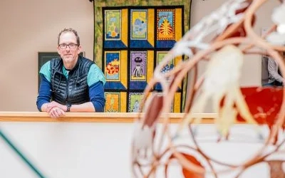 Beal stands in the waiting area of the Hospital