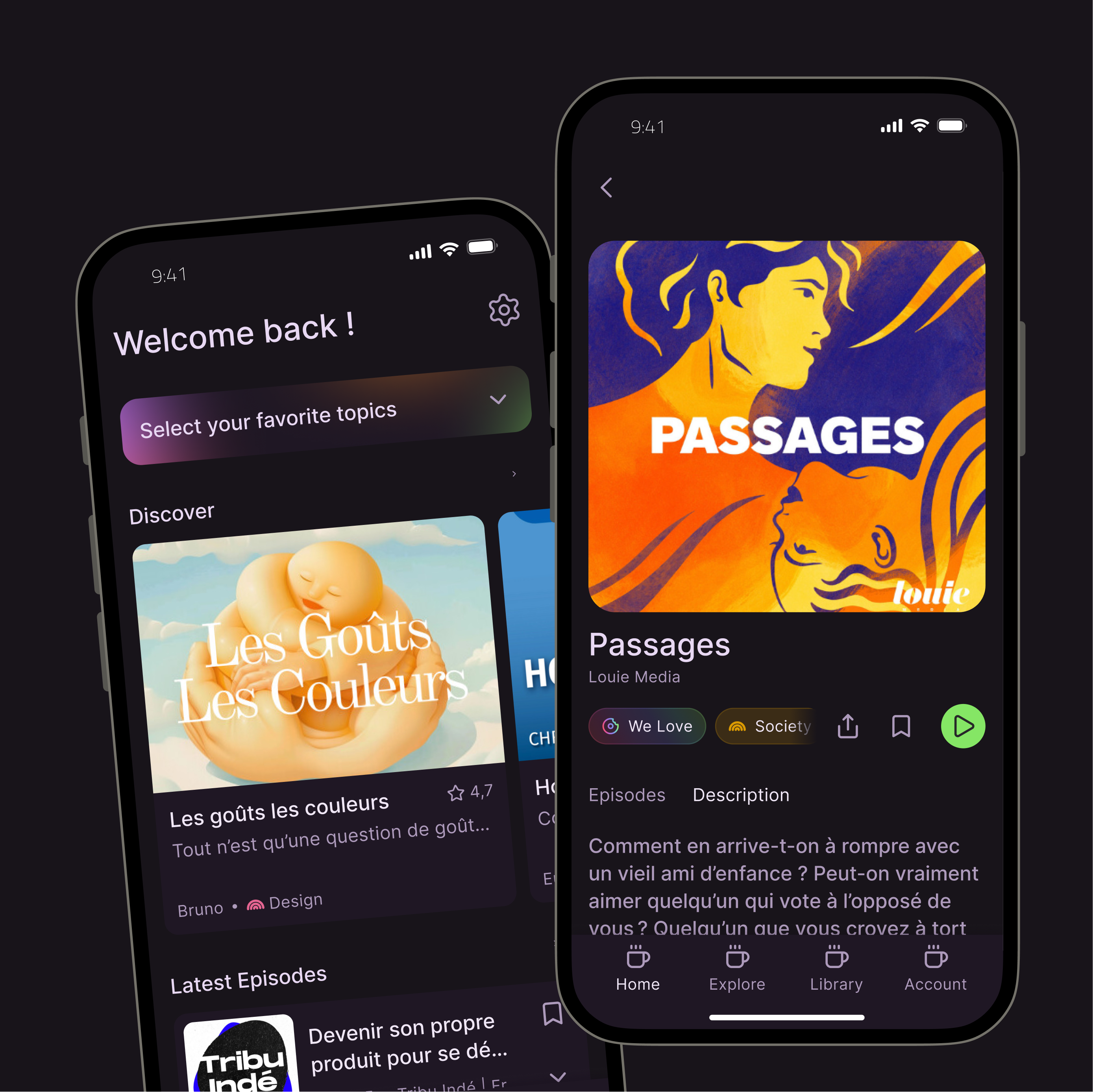 podcast app layout 2