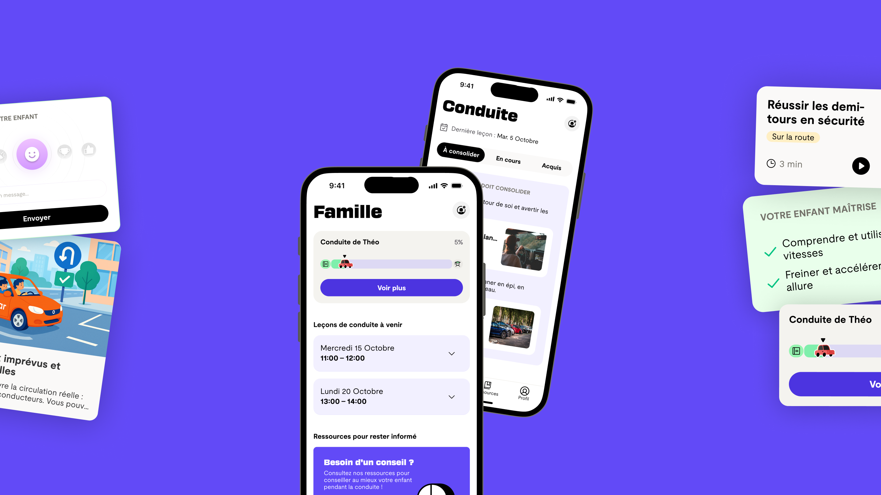 écrans de la solution