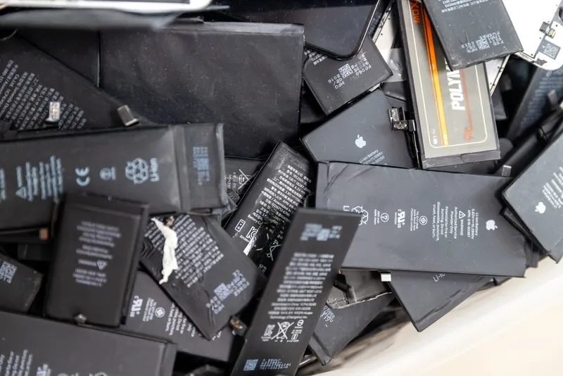 lithium batteries stacked on top of each other