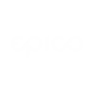 White text logo reading 'epico' on a black background.