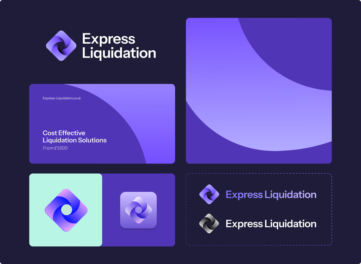 Express Liquidation sub-brand identity board