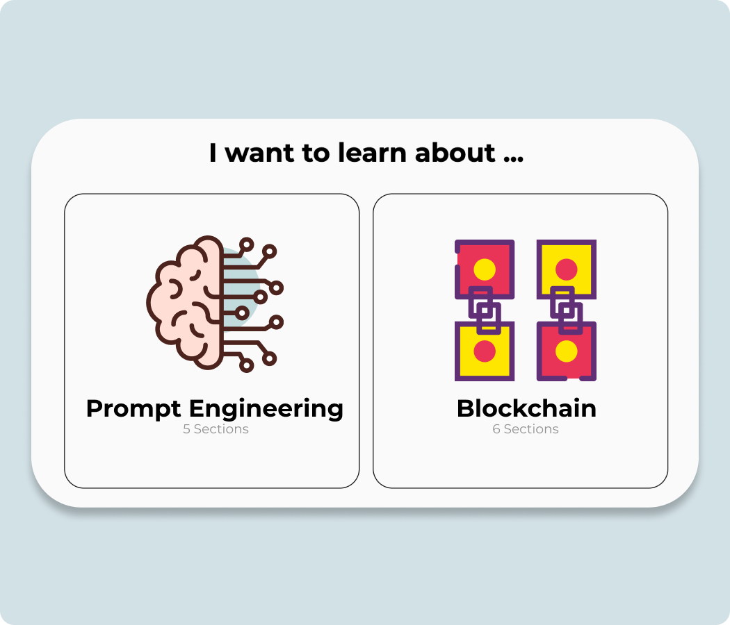 Learning cards preview