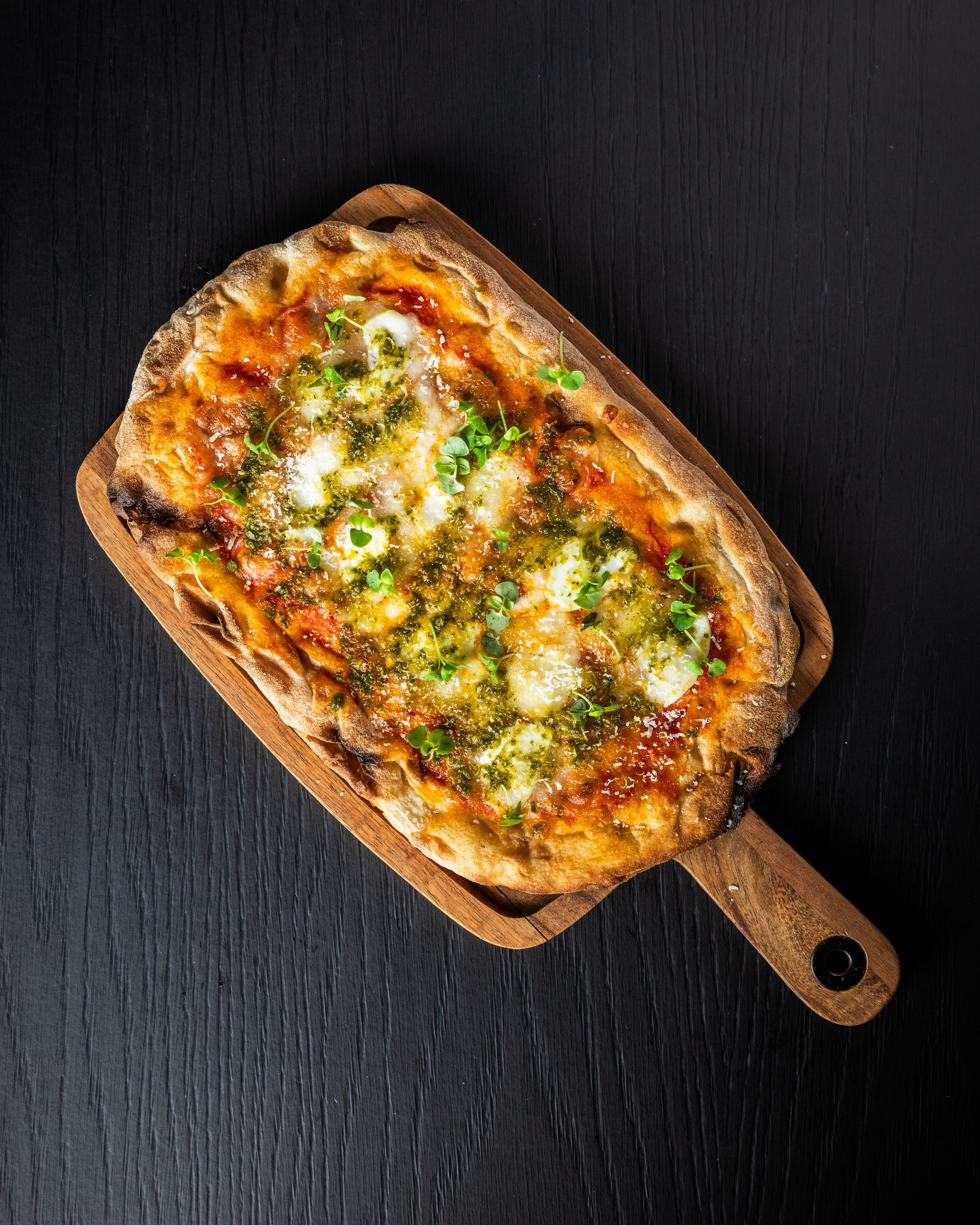 Samosas with fresh dips  served at the Royal Cocktail Exchange in Fitzrovia, London