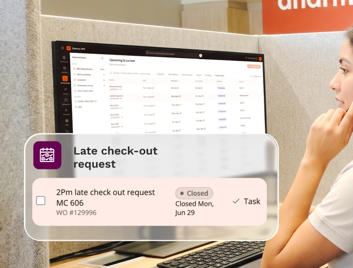 Dharma OPS showing a closed late check-out request