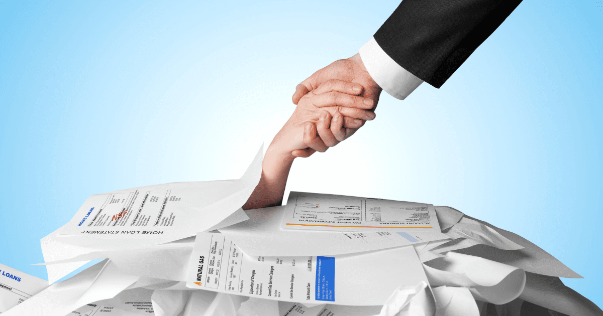 Debt Collector helping a client out of debt