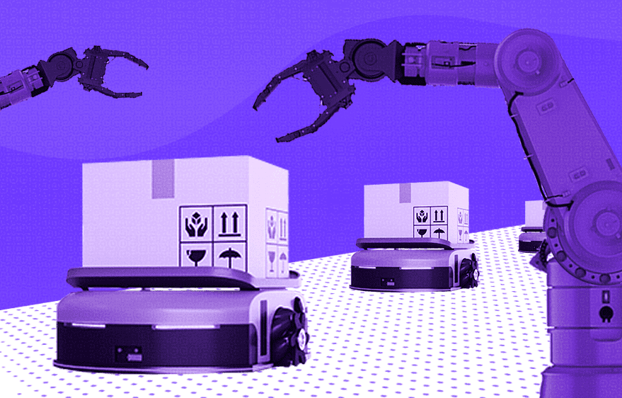 Robotic arms automating conveyor belt
