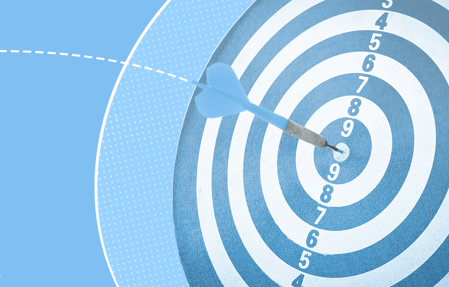 A bulls-eye recreating how to prioritie debt collectors