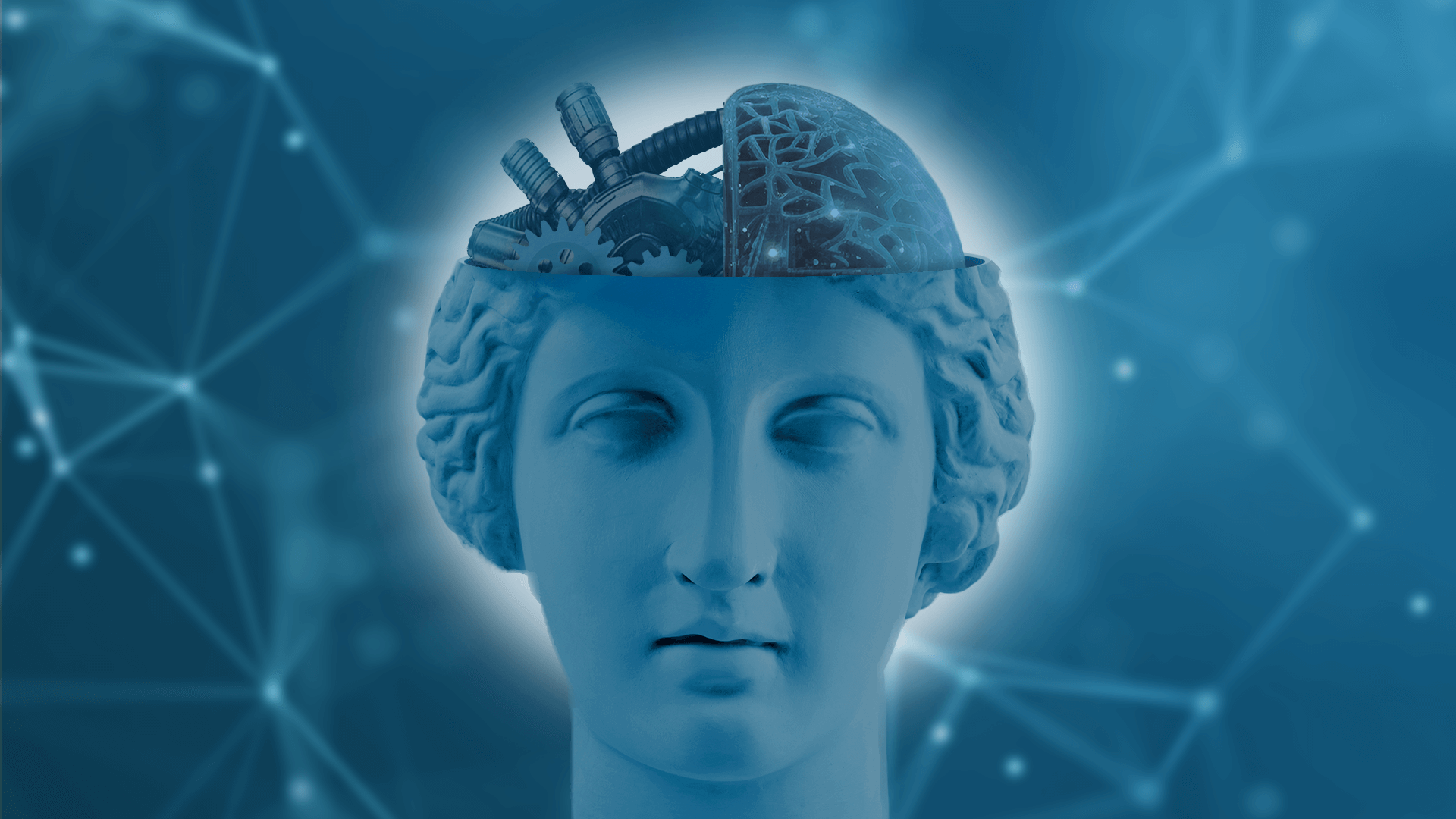 An image that combines the symbols of gears and an AI-powered brain, representing the seamless fusion of automation and artificial intelligence in the debt collection industry