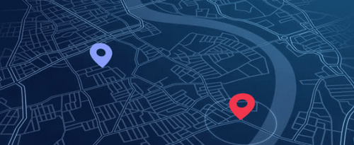 Map with pins