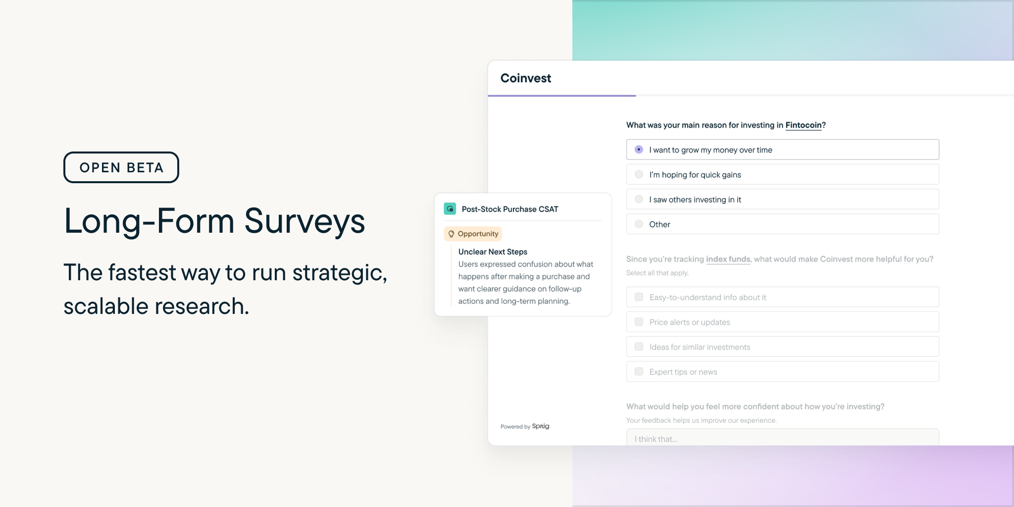 Now in Public Beta: Long-Form Surveys Rebuilt for UX Research Teams