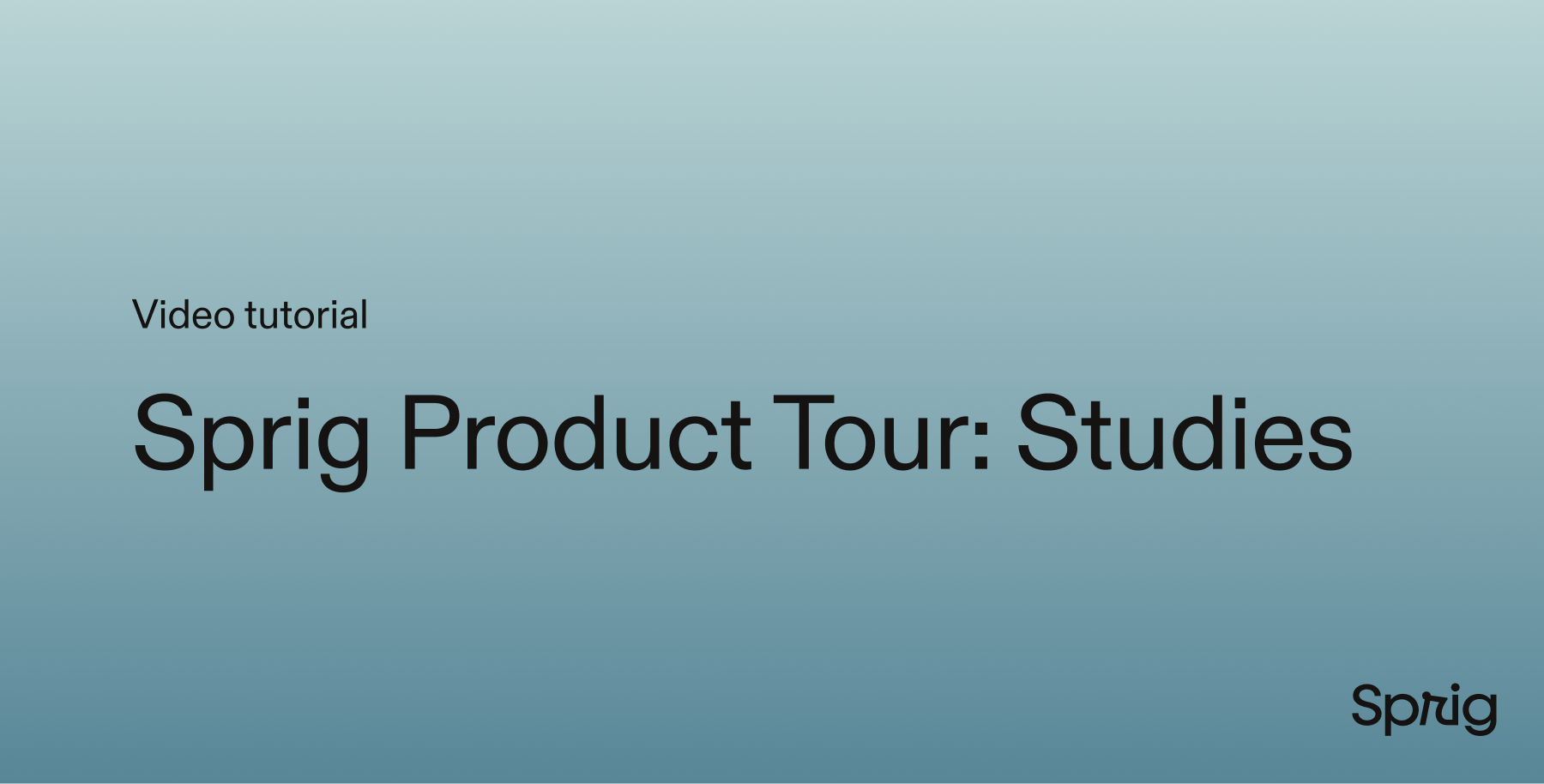 Sprig Product Tour: Survey Studies