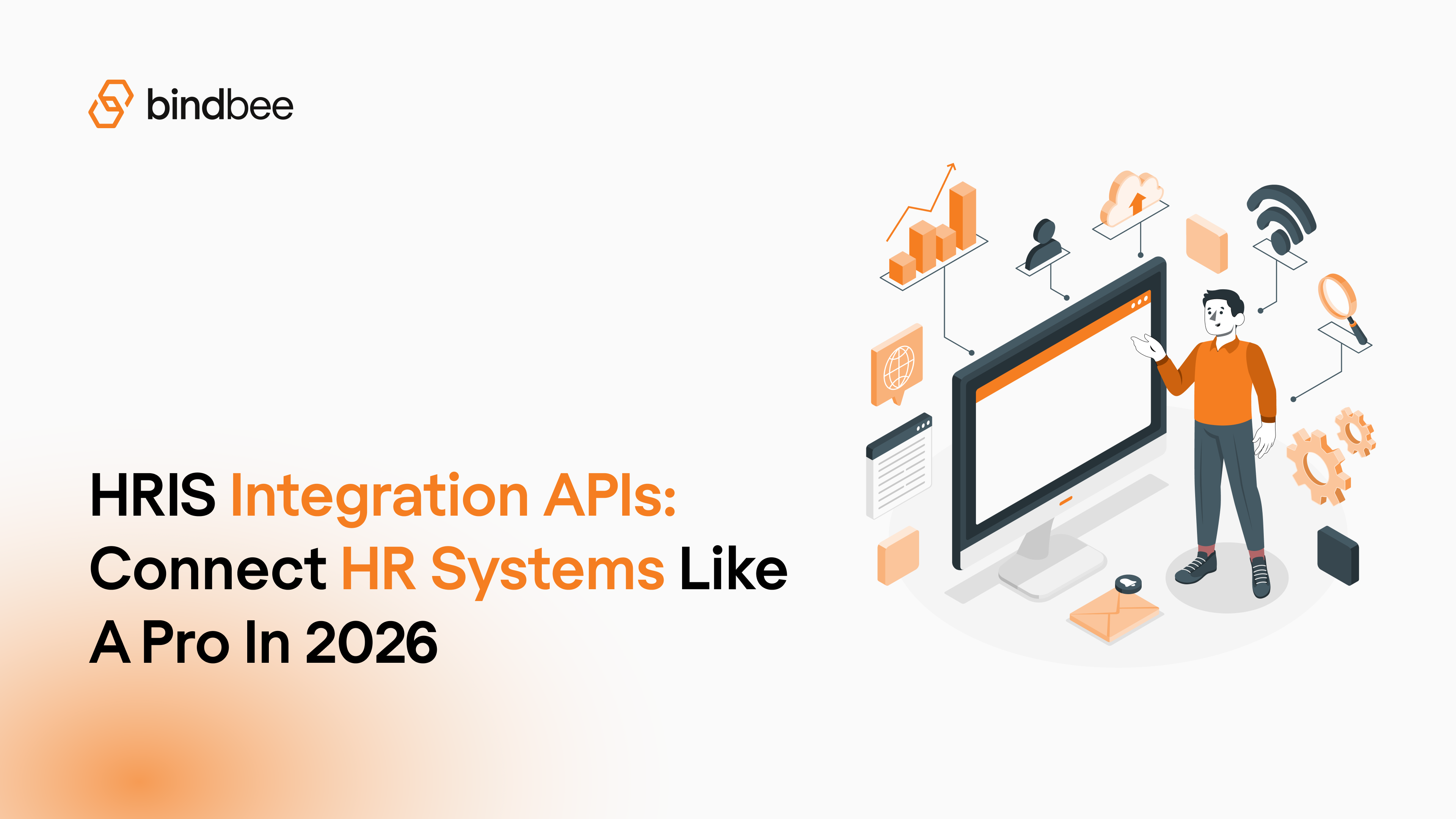 HRIS integration workflow showing data flow between HR systems, APIs, and connected applications.